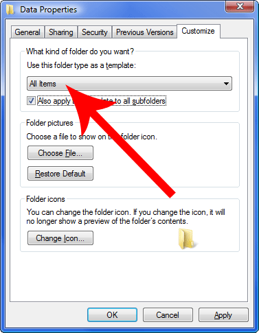 Vista Windows Explorer Folder Types