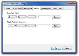 ClipboardFusion: Settings - HotKeys
