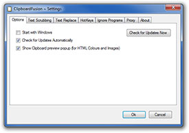 ClipboardFusion: Settings - Options