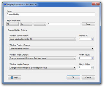 DisplayFusion Settings - HotKey Edit
