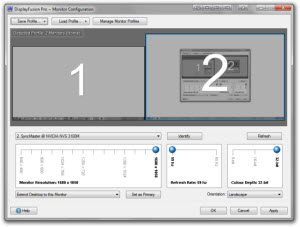 DisplayFusion: Monitor Configuration