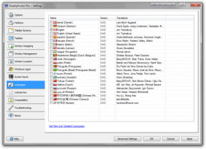 DisplayFusion Settings: Languages Tab