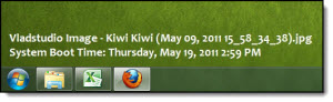 DisplayFusion: Wallpaper Image Info on Desktop