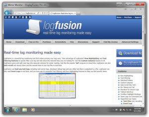 Output Window Created by<br/>the "Mirror Monitor" Function