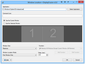 Adding/Editing a Window Location Rule