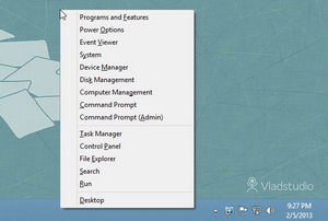 Windows 8 Tweak: Move Power User (Win + X)<br/>Menu to Mouse Location