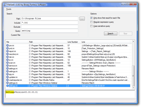 FileSeek: Main Window FileSeek: Main Window