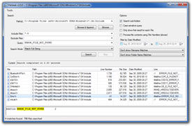 FileSeek: Main Window