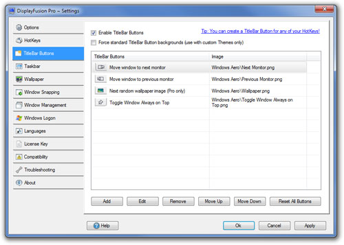 TitleBar Buttons