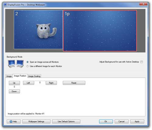 Image Position Tab