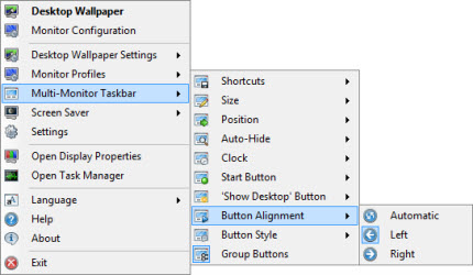 Taskbar Button Alignment