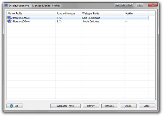 Manage Monitor Profiles