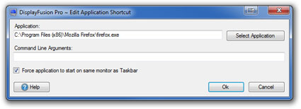 Edit Application Shortcut