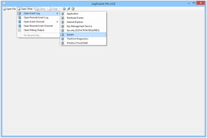 Open Other Menu (Non-File Based Logs)