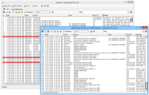 Undocked Log Window