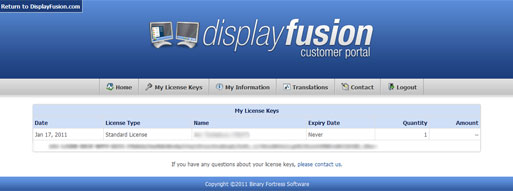 DisplayFusion Customer Portal