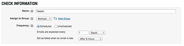 CheckCentral Schedule Configuration