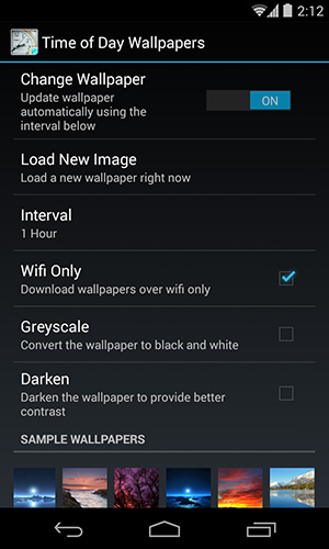 Time of Day Wallpapers for Android