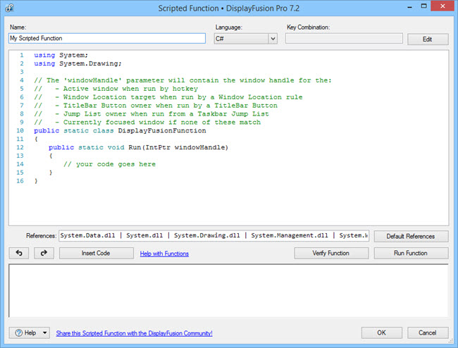 Scripted Function Editor