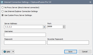 Internet Connection Settings Internet Connection Settings
