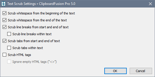 Scrub Text Trigger Action Scrub Text Trigger Action