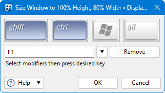 Shortcut Key Combination Editor