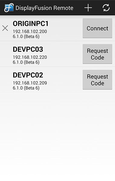 Remote Control on Android: Connections