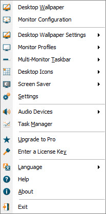 Main Right-Click Context Menu Main Right-Click Context Menu