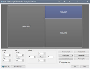 Monitor Splits and Padding Monitor Splits and Padding