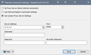 Internet Connection Settings Internet Connection Settings