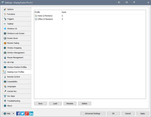 Settings > Desktop Icon Profiles Settings > Desktop Icon Profiles