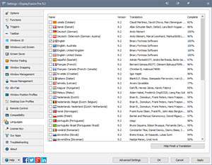 Settings > Languages Tab Settings > Languages Tab