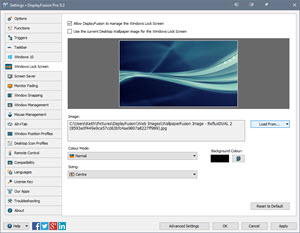 Settings > Windows Lock Screen Tab Settings > Windows Lock Screen Tab