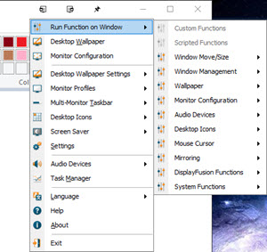 Run any Function from the<br/>TitleBar Button Context Menu Run any Function from the<br/>TitleBar Button Context Menu
