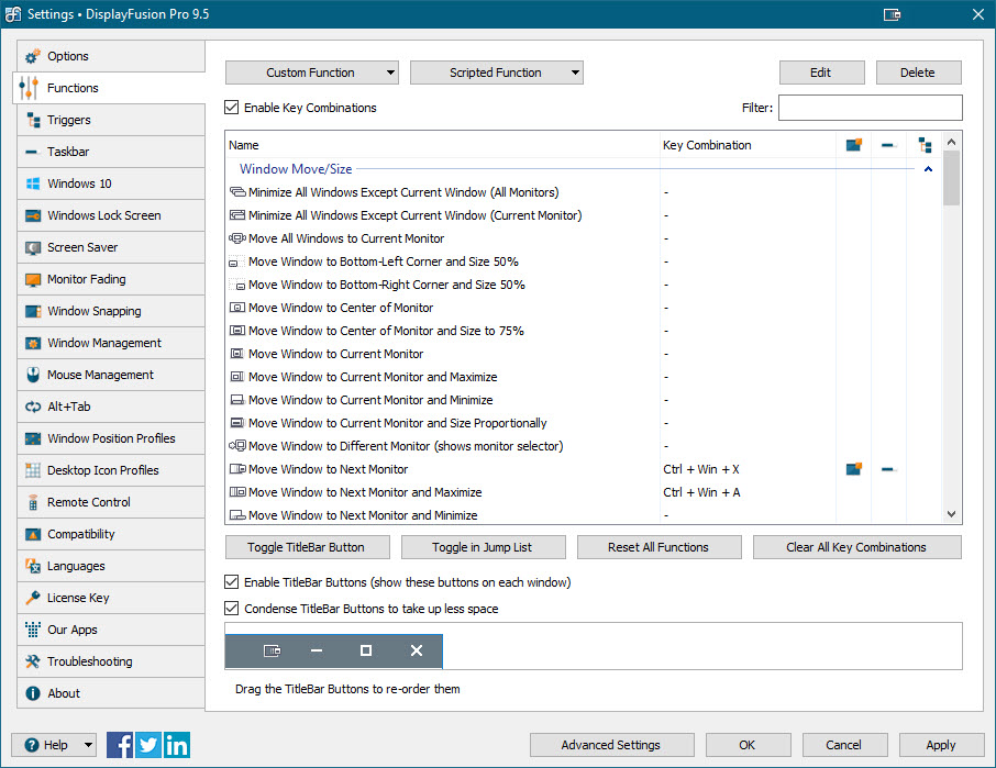 Settings > Functions Tab Settings > Functions Tab