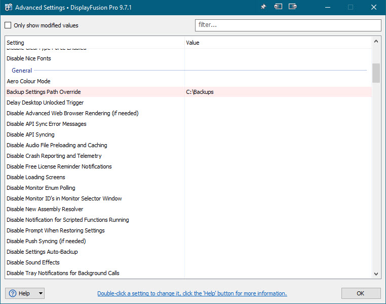 Advanced Settings Advanced Settings