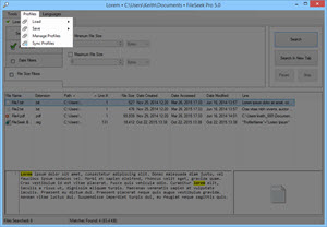 Search Profiles Menu Search Profiles Menu