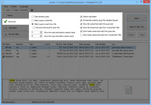 Advanced Search Options Tab Advanced Search Options Tab