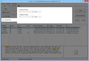 File Size Filters Tab File Size Filters Tab