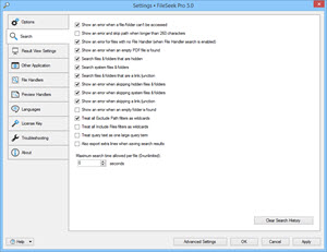 FileSeek Settings: Search FileSeek Settings: Search