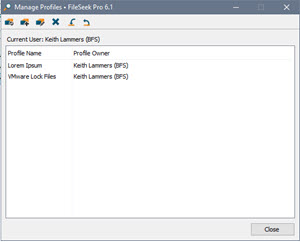 Manage Profiles Manage Profiles