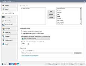 Result View Settings Result View Settings