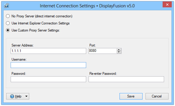 Internet Connection Settings