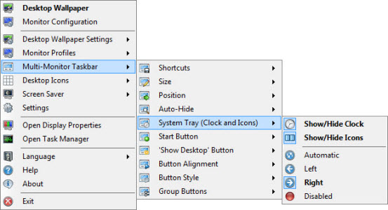 System Tray (Clock and Icons)