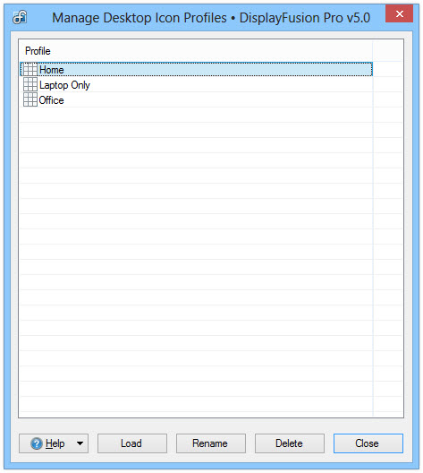 Manage Desktop Icon Profiles
