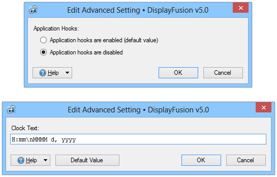 Advanced Settings Edit