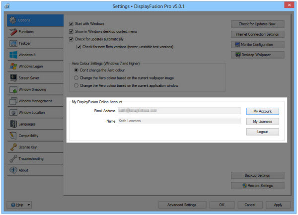 DisplayFusion Online