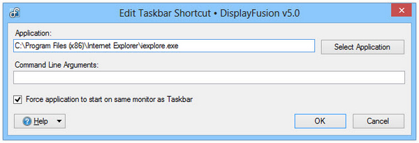 Edit Application Shortcut