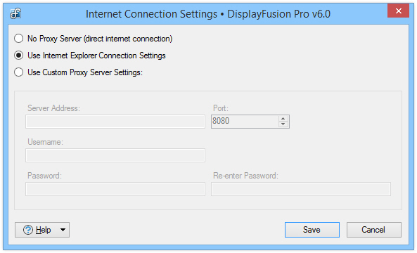 Internet Connection Settings Internet Connection Settings