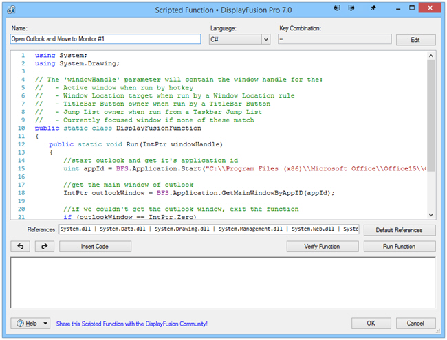Edit Scripted Function Edit Scripted Function